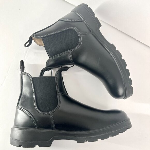 NWOT Aquatherm Bryanna Black Leather Pull On Water Resistant Chelsea Boots Sz 9 - Picture 6 of 16